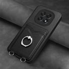 For OPPO A5 / F29 R20 Ring Card Holder Phone Case(Black) - 2