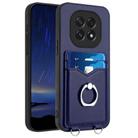 For OPPO A5 / F29 R20 Ring Card Holder Phone Case(Blue) - 1