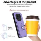 For OPPO A5 / F29 R20 Ring Card Holder Phone Case(Purple) - 3