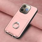 For OPPO A5 Energy / A5 Pro 5G Global R20 Ring Card Holder Phone Case(Pink) - 2