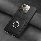 For OPPO A5 Energy / A5 Pro 5G Global R20 Ring Card Holder Phone Case(Black) - 2
