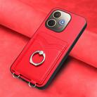For OPPO A5 Energy / A5 Pro 5G Global R20 Ring Card Holder Phone Case(Red) - 2