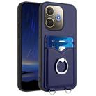 For OPPO A5 Energy / A5 Pro 5G Global R20 Ring Card Holder Phone Case(Blue) - 1