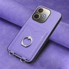 For OPPO A5 Energy / A5 Pro 5G Global R20 Ring Card Holder Phone Case(Purple) - 2