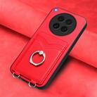 For OPPO Find X8s R20 Ring Card Holder Phone Case(Red) - 2