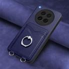 For OPPO Find X8s R20 Ring Card Holder Phone Case(Blue) - 2