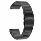 22mm Dual Safety Buckle Titanium Alloy Watch Band(Black) - 2