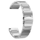 22mm Dual Safety Buckle Titanium Alloy Watch Band(Silver) - 2