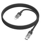 hoco U129 Spirit 1.2m PD27W USB-C / Type-C to 8 Pin Transparent Charging Data Cable(Black) - 3