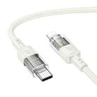 hoco U129 Spirit 1.2m PD27W USB-C / Type-C to 8 Pin Transparent Charging Data Cable(Beige) - 1