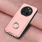 For Realme 12 Pro / 12 Pro+ R20 Ring Card Holder Phone Case(Pink) - 2