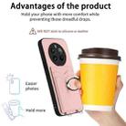 For Realme 12 Pro / 12 Pro+ R20 Ring Card Holder Phone Case(Pink) - 3