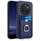 For Realme P1 Pro 5G R20 Ring Card Holder Phone Case(Blue) - 1