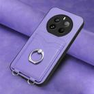 For Realme P1 Pro 5G R20 Ring Card Holder Phone Case(Purple) - 2