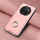 For Realme 12+ 5G India / P1 5G India R20 Ring Card Holder Phone Case(Pink) - 2