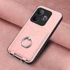 For Realme GT Neo6 / GT 6T 5G R20 Ring Card Holder Phone Case(Pink) - 2