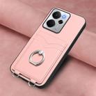 For Realme 14 R20 Ring Card Holder Phone Case(Pink) - 2