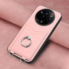 For Realme 14 Pro R20 Ring Card Holder Phone Case(Pink) - 2