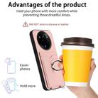 For Realme 14 Pro R20 Ring Card Holder Phone Case(Pink) - 3