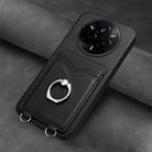 For Realme 14 Pro R20 Ring Card Holder Phone Case(Black) - 2