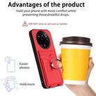 For Realme 14 Pro R20 Ring Card Holder Phone Case(Red) - 3