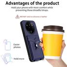 For Realme 14 Pro R20 Ring Card Holder Phone Case(Blue) - 3
