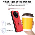 For Realme 14 Pro+ R20 Ring Card Holder Phone Case(Red) - 3