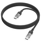 hoco U129 Spirit 1.2m 60W USB-C / Type-C to Type-C Transparent Charging Data Cable(Black) - 3