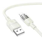 hoco U129 Spirit 1.2m 2.4A USB to 8 Pin Transparent Charging Data Cable(Beige) - 1