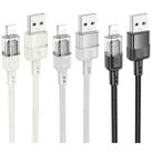 hoco U129 Spirit 1.2m 2.4A USB to 8 Pin Transparent Charging Data Cable(Beige) - 2