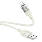 hoco U129 Spirit 1.2m 2.4A USB to 8 Pin Transparent Charging Data Cable(Beige) - 3