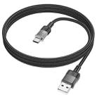 hoco U129 Spirit 1.2m 3A USB to USB-C / Type-C Transparent Charging Data Cable(Black) - 3