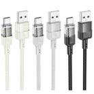 hoco U129 Spirit 1.2m 3A USB to USB-C / Type-C Transparent Charging Data Cable(Grey) - 2