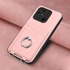 For Xiaomi Redmi 10C R20 Ring Card Holder Phone Case(Pink) - 2