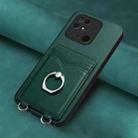 For Xiaomi Redmi 10C R20 Ring Card Holder Phone Case(Green) - 2