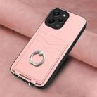 For Xiaomi Redmi 12 4G Global R20 Ring Card Holder Phone Case(Pink) - 2