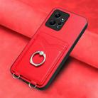 For Xiaomi Redmi Note 12 4G Global R20 Ring Card Holder Phone Case(Red) - 2