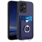 For Xiaomi Redmi Note 12 4G Global R20 Ring Card Holder Phone Case(Blue) - 1