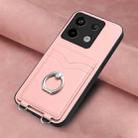For Xiaomi Redmi Note 13 Pro 4G Global R20 Ring Card Holder Phone Case(Pink) - 2