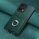 For Xiaomi Redmi Note 12 Turbo R20 Ring Card Holder Phone Case(Green) - 2