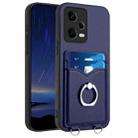 For Xiaomi Redmi Note 12 Pro+ 5G R20 Ring Card Holder Phone Case(Blue) - 1