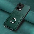 For Xiaomi Redmi Note 12 Pro+ 5G R20 Ring Card Holder Phone Case(Green) - 2