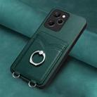 For Xiaomi Redmi Note 12 Pro Speed R20 Ring Card Holder Phone Case(Green) - 2