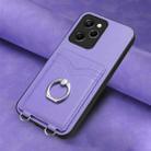 For Xiaomi Redmi Note 12 Pro Speed R20 Ring Card Holder Phone Case(Purple) - 2