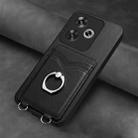 For Xiaomi Redmi Turbo 3 R20 Ring Card Holder Phone Case(Black) - 2