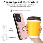 For Xiaomi Poco F6 5G India R20 Ring Card Holder Phone Case(Pink) - 3