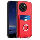 For Xiaomi Civi 4 Pro 5G R20 Ring Card Holder Phone Case(Red) - 1