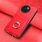For Xiaomi Civi 4 Pro 5G R20 Ring Card Holder Phone Case(Red) - 2
