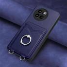 For Xiaomi Civi 4 Pro 5G R20 Ring Card Holder Phone Case(Blue) - 2