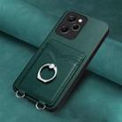 For Xiaomi Poco X5 Pro R20 Ring Card Holder Phone Case(Green) - 2